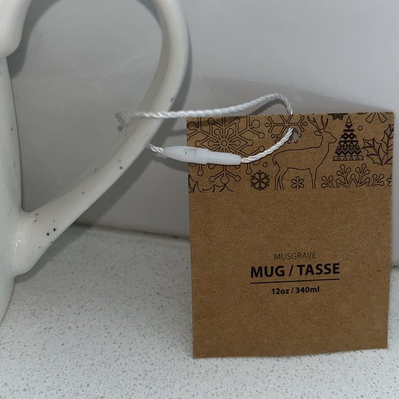 JYSK Merry & Bright White & Black Mug (12oz) NWT $12 - Picture 2 of 7